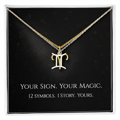 💫Birth Sign Zodiac Necklace – Minimalist Constellation Pendant (Zodiac Witch Talisman)