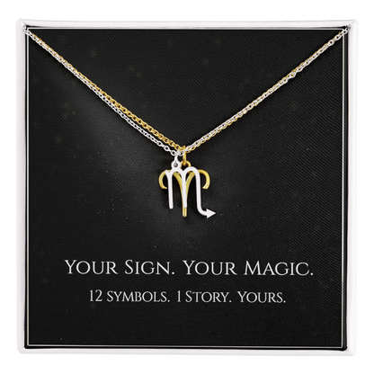 💫Birth Sign Zodiac Necklace – Minimalist Constellation Pendant (Zodiac Witch Talisman)