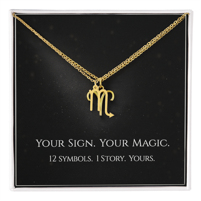 💫Birth Sign Zodiac Necklace – Minimalist Constellation Pendant (Zodiac Witch Talisman)