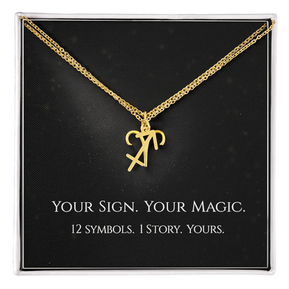 💫Birth Sign Zodiac Necklace – Minimalist Constellation Pendant (Zodiac Witch Talisman)