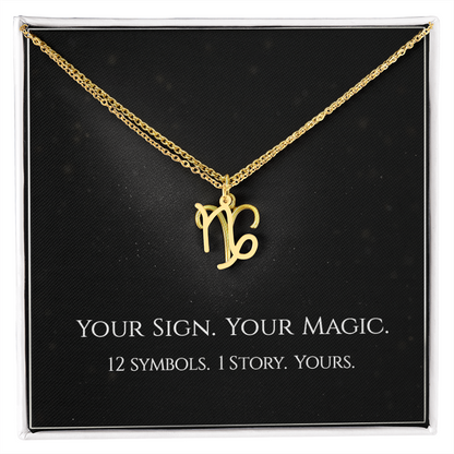💫Birth Sign Zodiac Necklace – Minimalist Constellation Pendant (Zodiac Witch Talisman)